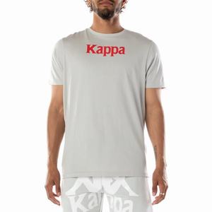 Kappa Authentic Runis T Shirts Grey Red | XL6815479