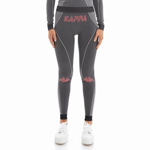 Kappa Authentic Trybunalski Knit Leggings Black Red | HG8524379