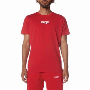 Kappa Authentic Vornit T Shirts Red White | GZ2761390