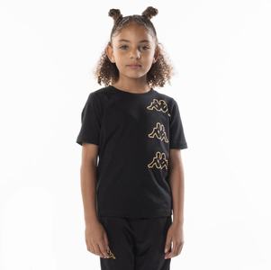 Kappa Logo Aomix T Shirts Black Orange | RE0492835