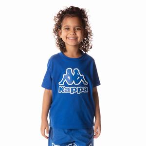 Kappa Logo Bant T Shirts Blue | CN3158947