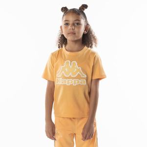 Kappa Logo Bant T Shirts Light Orange | PA0278193