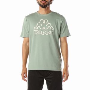 Kappa Logo Bant T Shirts Olive | WI5241079