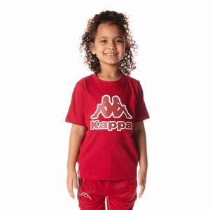 Kappa Logo Bant T Shirts Red | JD9168374