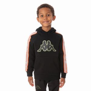 Kappa Logo Tape Apet 2 Hoodie Black | LU3102958