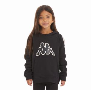 Kappa Logo Tape Apet 2 Hoodie Black | QI7023185