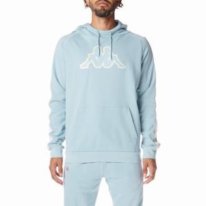 Kappa Logo Tape Apet 2 Hoodie Light Blue | KA7139584