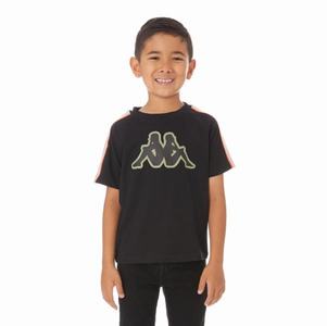 Kappa Logo Tape Avirec 2 T Shirts Black | BH5874926