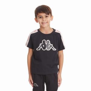 Kappa Logo Tape Avirec 2 T Shirts Black | BP6503418