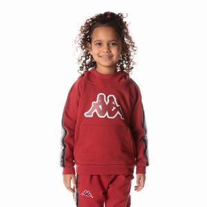 Kappa Logo Tape Dapet Hoodie Red | SJ9520174