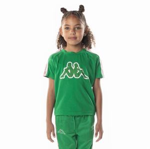 Kappa Logo Tape Davirec T Shirts Green | XR3658074