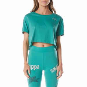 Kappa Logo Tape Elera T Shirts Turquoise | FQ3705846