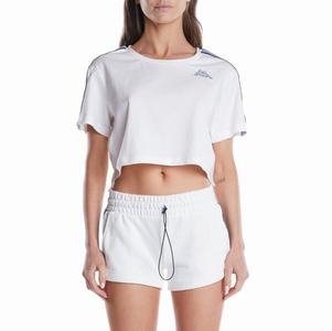 Kappa Logo Tape Elera T Shirts White | XD6281957