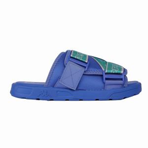 Kappa Logo Tape Kalpi Sandals Blue Turquoise | RU7234619