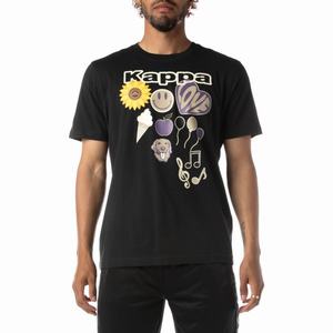 Kappa Logo Tutto T Shirts Black | NQ6035142