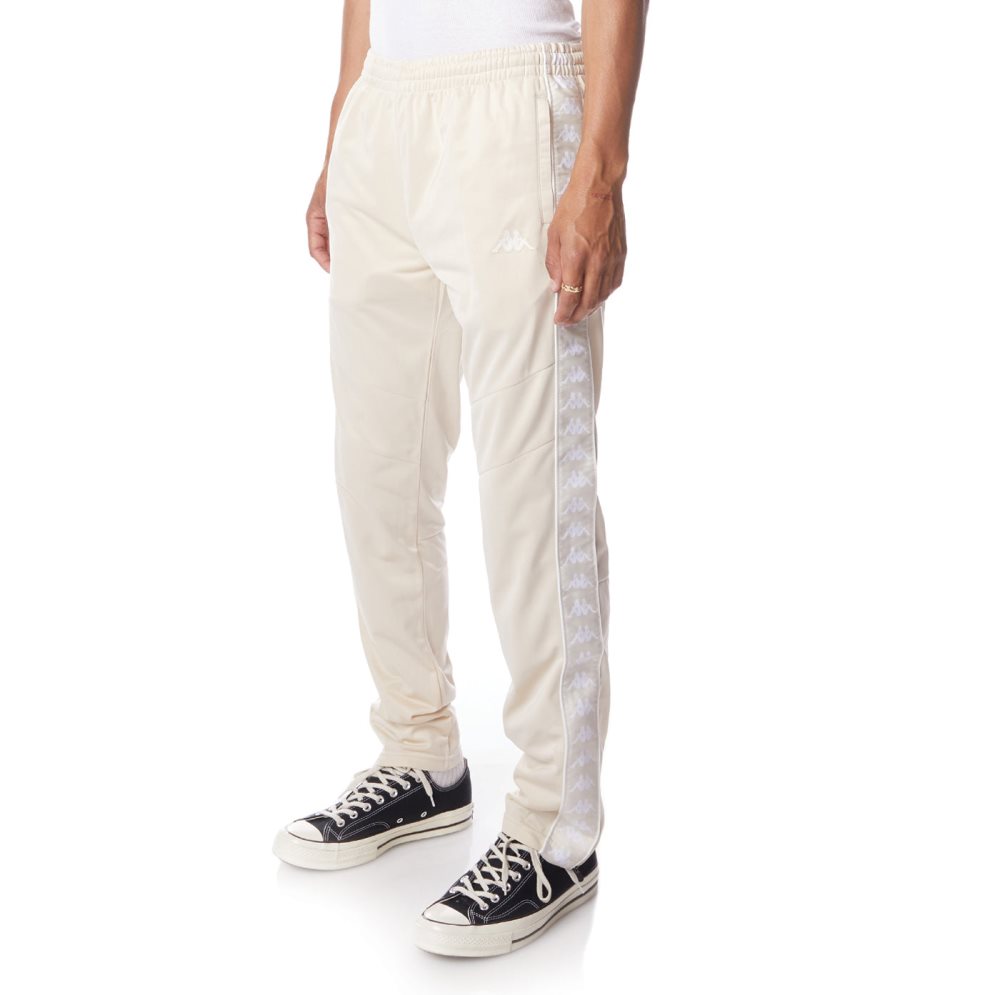 Kappa 222 Banda Aderno Track Pants Beige White | LK7390824