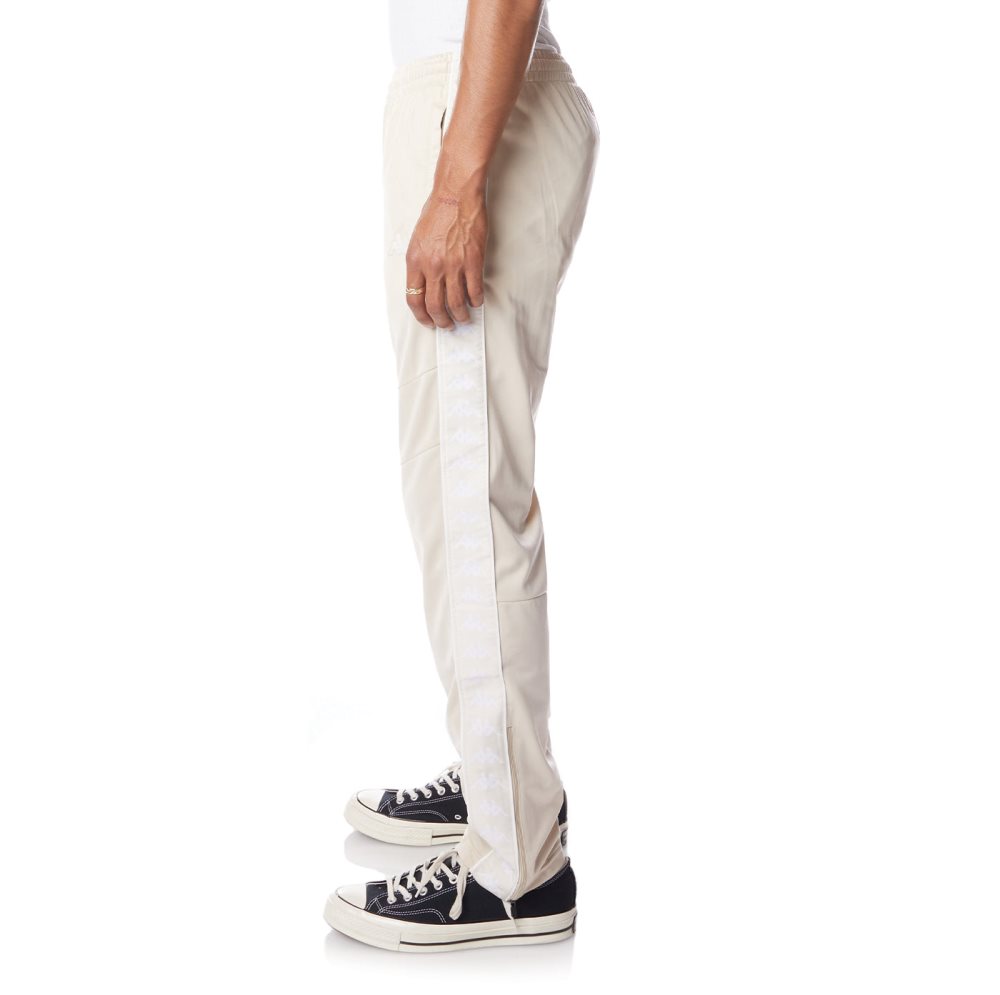 Kappa 222 Banda Aderno Track Pants Beige White | LK7390824