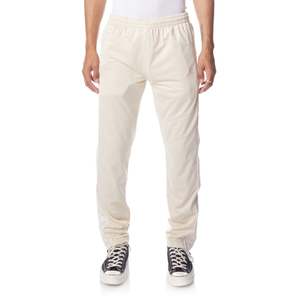 Kappa 222 Banda Aderno Track Pants Beige White | LK7390824
