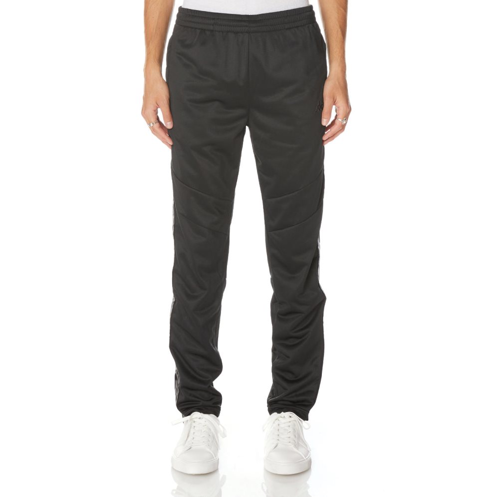 Kappa 222 Banda Aderno Track Pants Black | US8759160