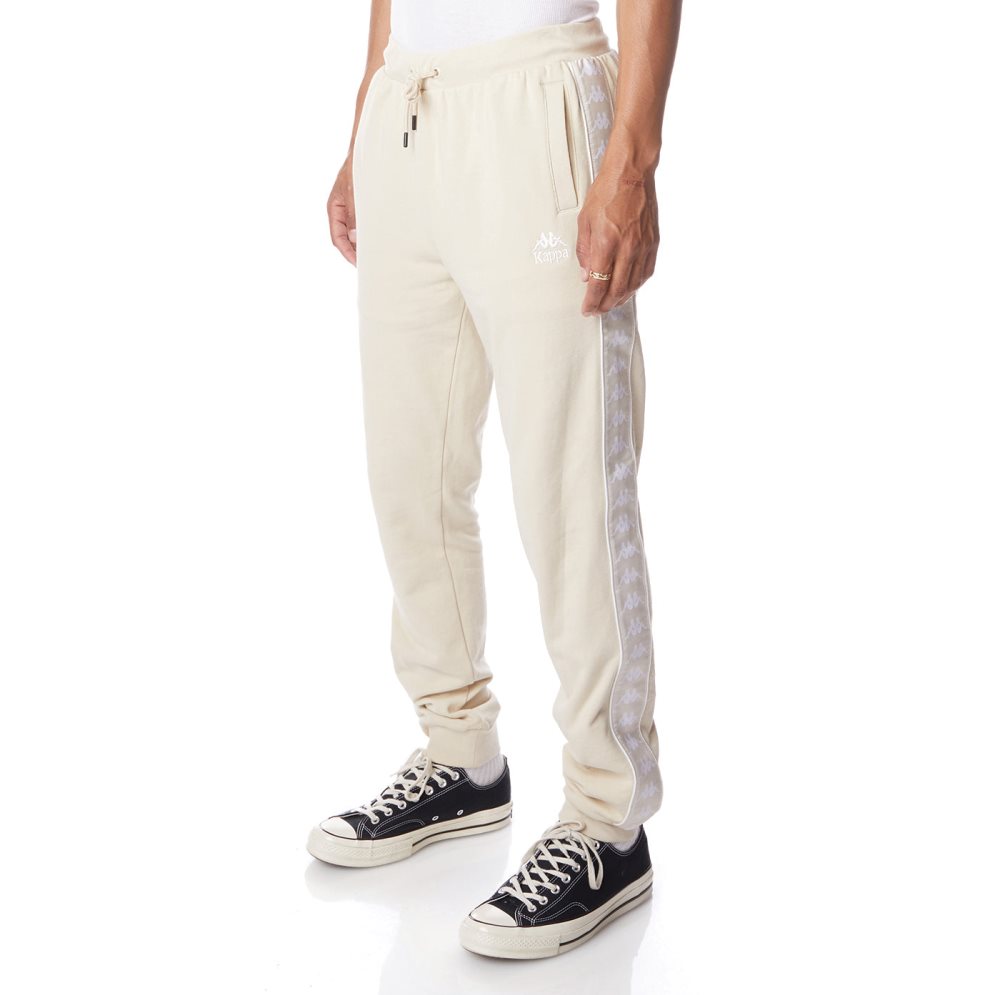 Kappa 222 Banda Alanz 2 Sweatpants Beige White | YS9402517