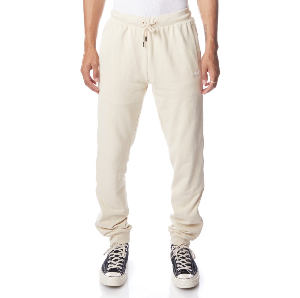 Kappa 222 Banda Alanz 2 Sweatpants Beige White | YS9402517