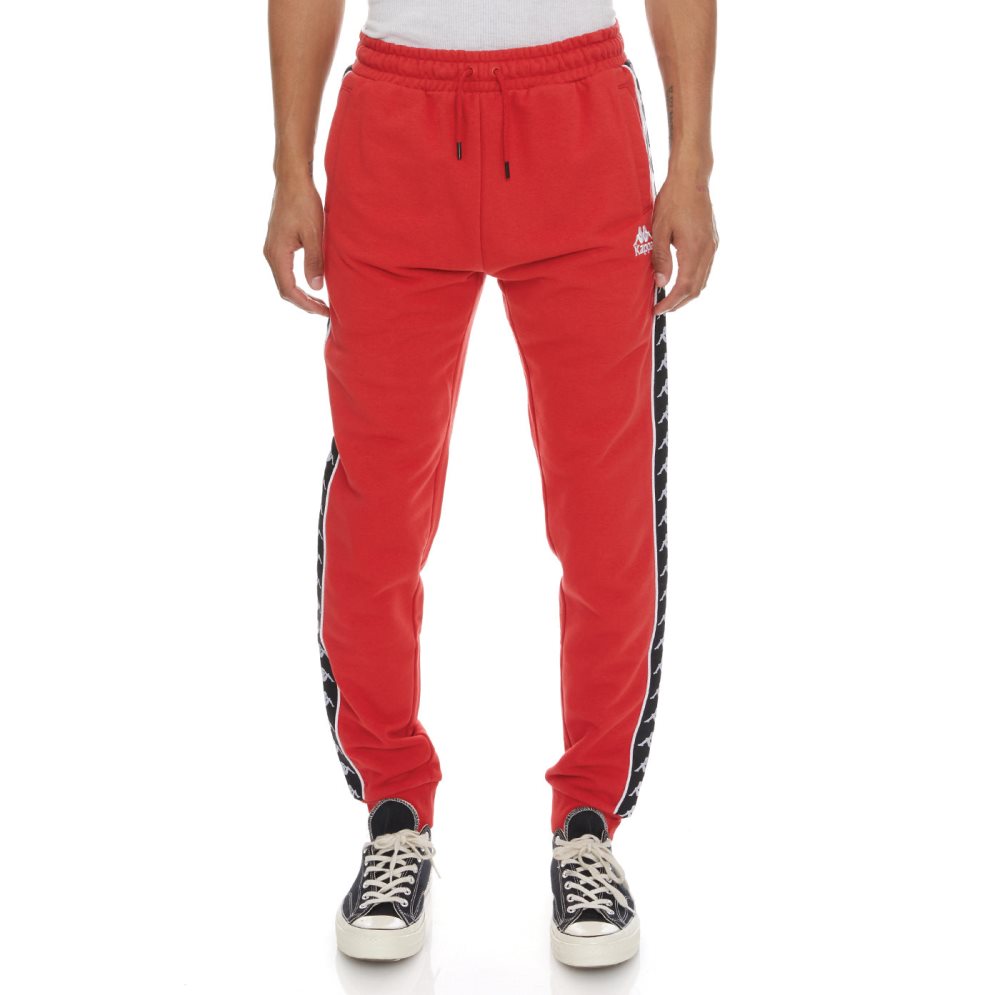 Kappa 222 Banda Alanz 2 Sweatpants Red Black | KL5806439