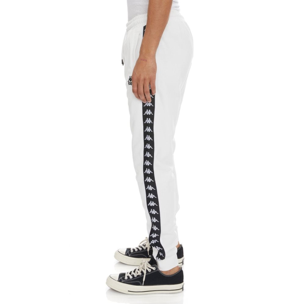 Kappa 222 Banda Alanz 2 Sweatpants White Black | OS9346581