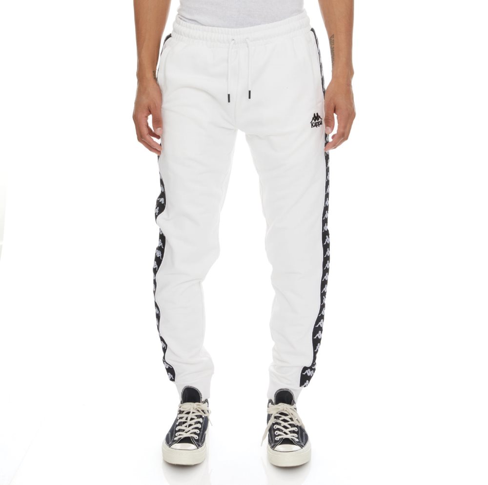 Kappa 222 Banda Alanz 2 Sweatpants White Black | OS9346581
