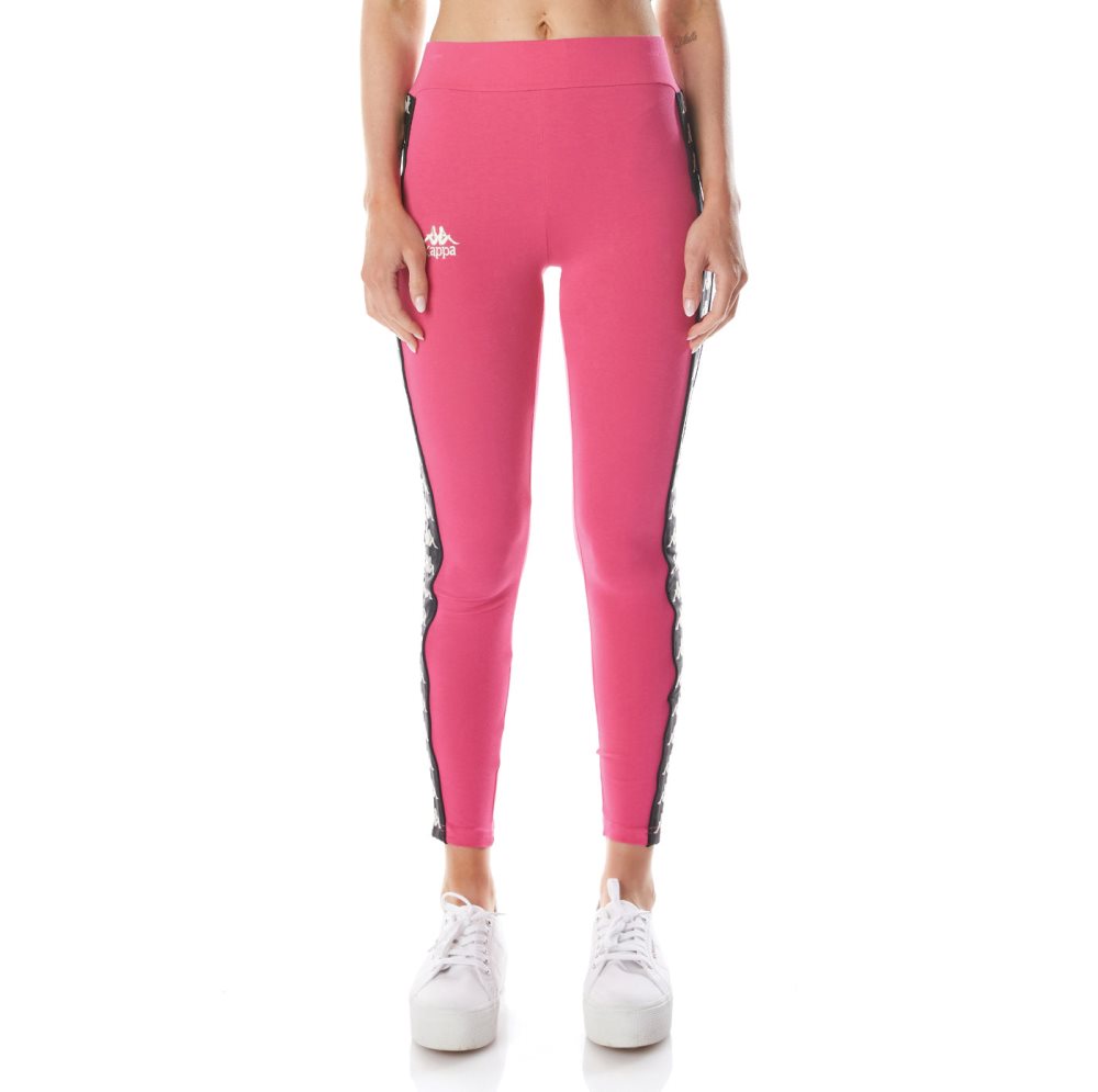 Kappa 222 Banda Anen 2 Leggings Pink Black | FN6938512