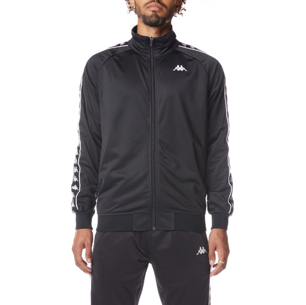 Kappa 222 Banda Anniston Track Jackets Black White | KR9605872