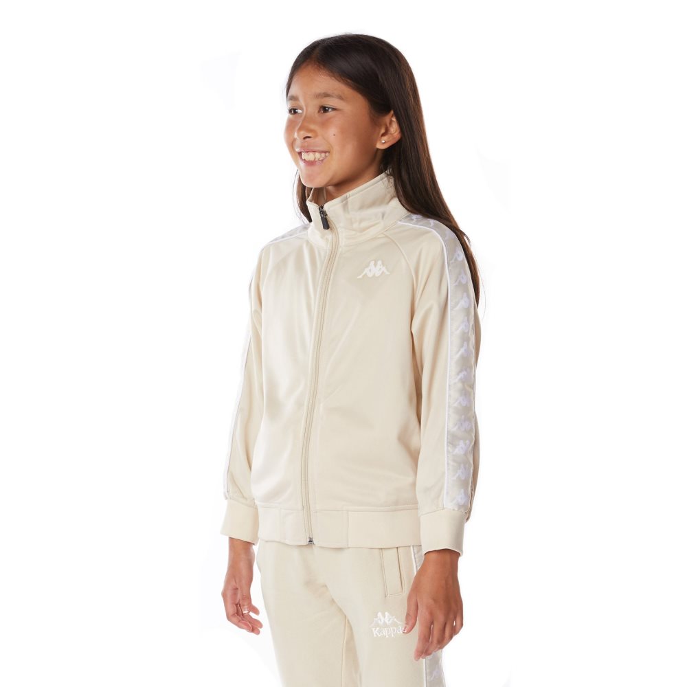 Kappa 222 Banda Anniston Track Jackets Beige White | TS1960372