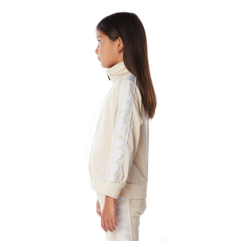 Kappa 222 Banda Anniston Track Jackets Beige White | TS1960372