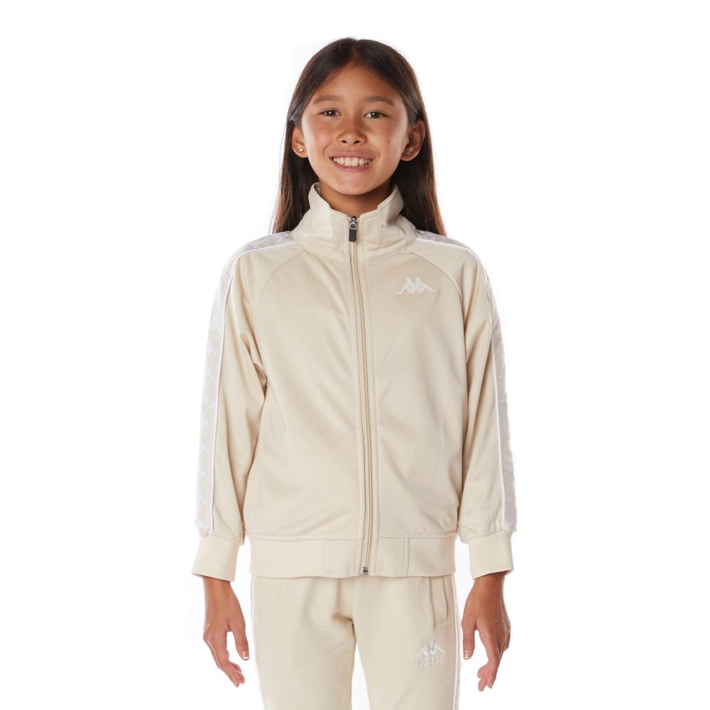 Kappa 222 Banda Anniston Track Jackets Beige White | TS1960372