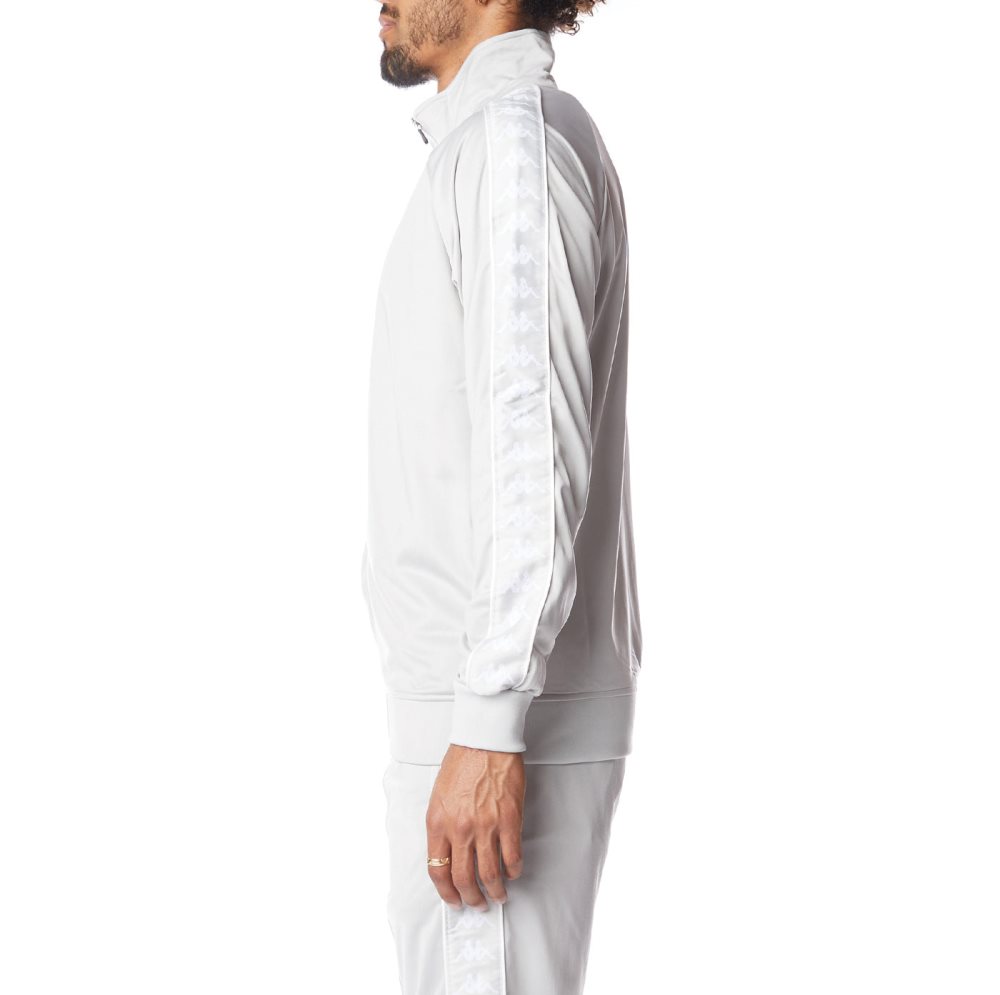 Kappa 222 Banda Anniston Track Jackets Grey White | IU2687150