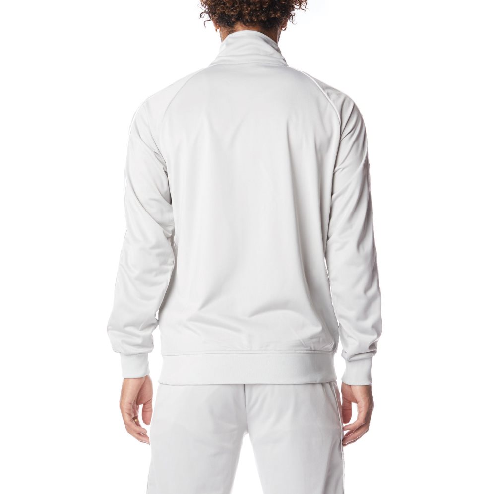 Kappa 222 Banda Anniston Track Jackets Grey White | IU2687150