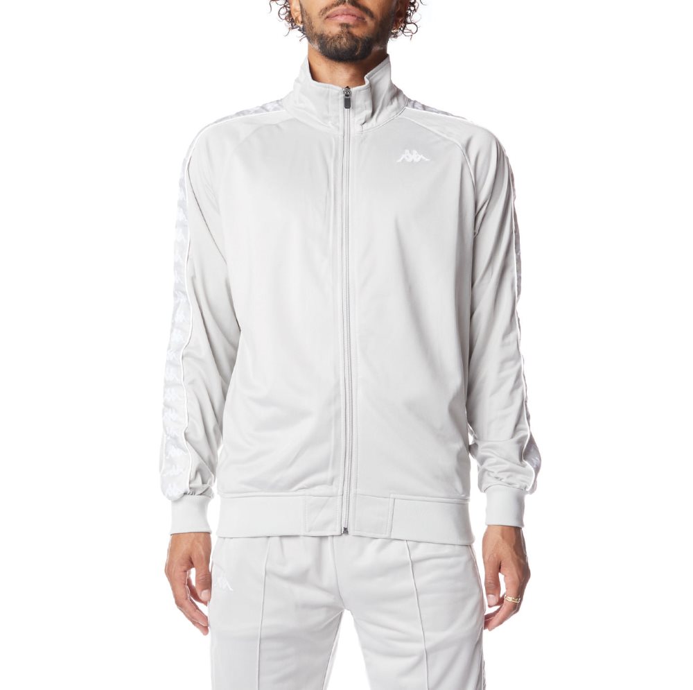 Kappa 222 Banda Anniston Track Jackets Grey White | IU2687150