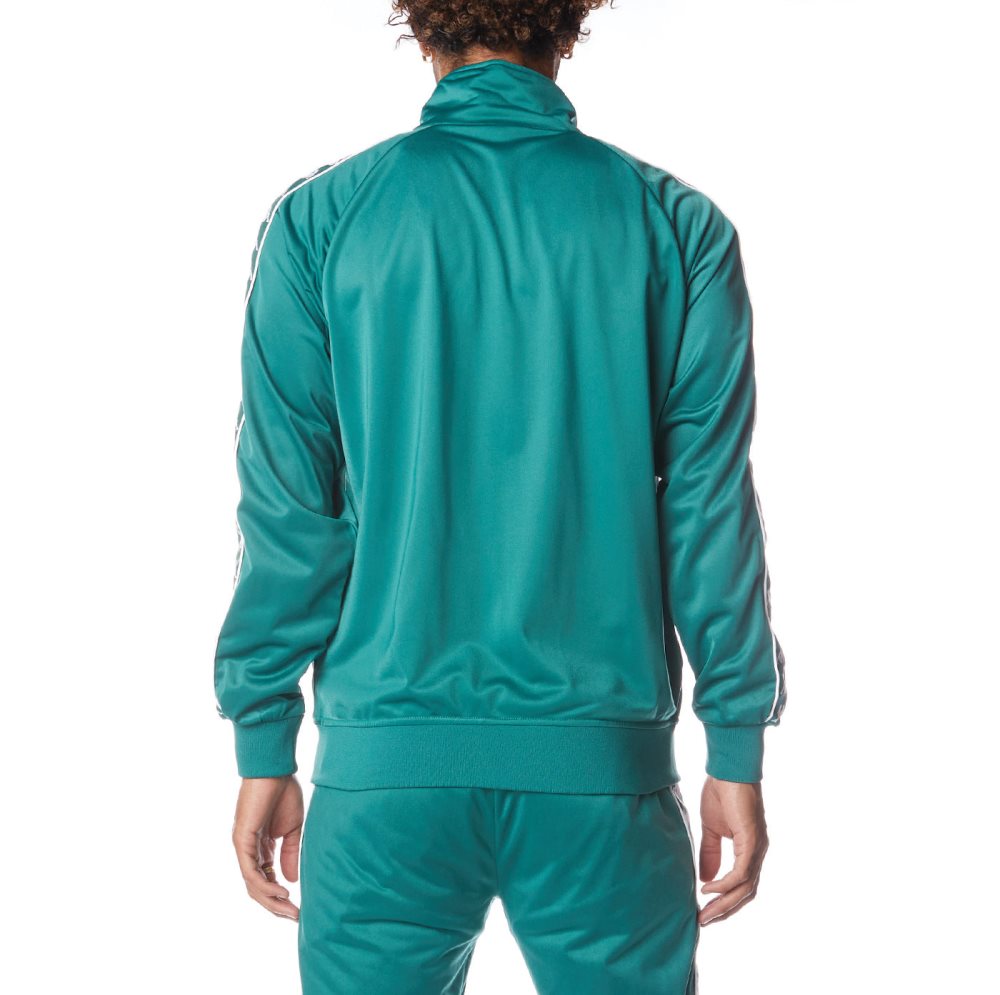 Kappa 222 Banda Anniston Track Jackets Green White | SG6157023