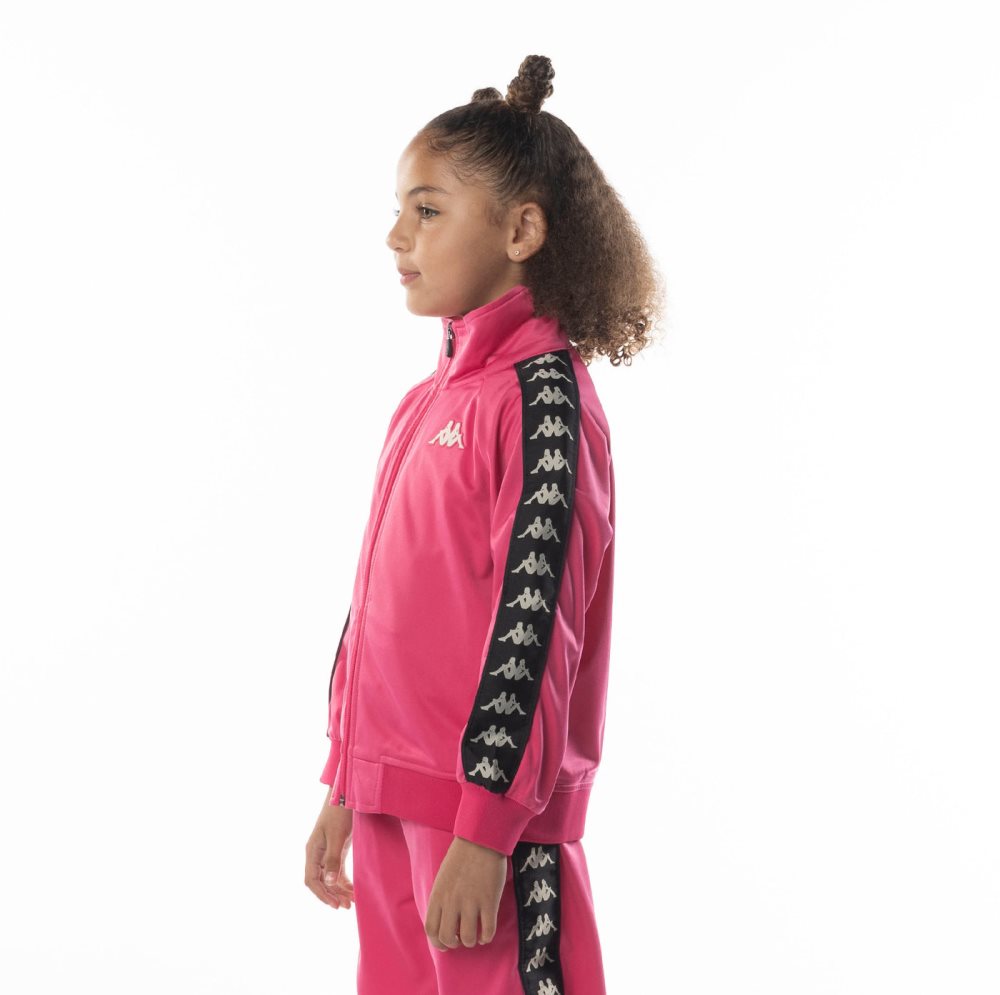 Kappa 222 Banda Anniston Track Jackets Pink Black | MN1968274