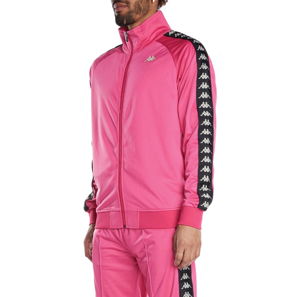 Kappa 222 Banda Anniston Track Jackets Pink Black | PE9483705