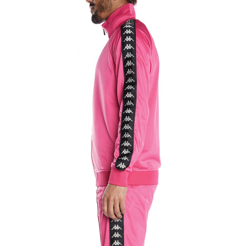 Kappa 222 Banda Anniston Track Jackets Pink Black | PE9483705