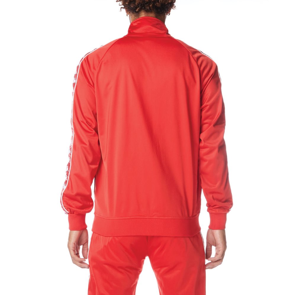 Kappa 222 Banda Anniston Track Jackets Red White | JP3198627