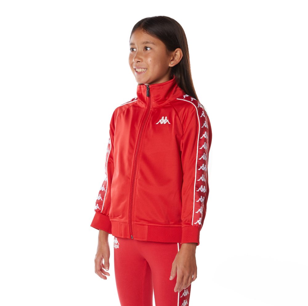 Kappa 222 Banda Anniston Track Jackets Red White | PO0796281