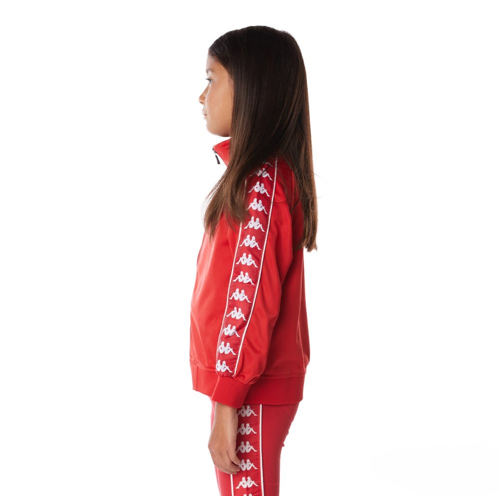 Kappa 222 Banda Anniston Track Jackets Red White | PO0796281