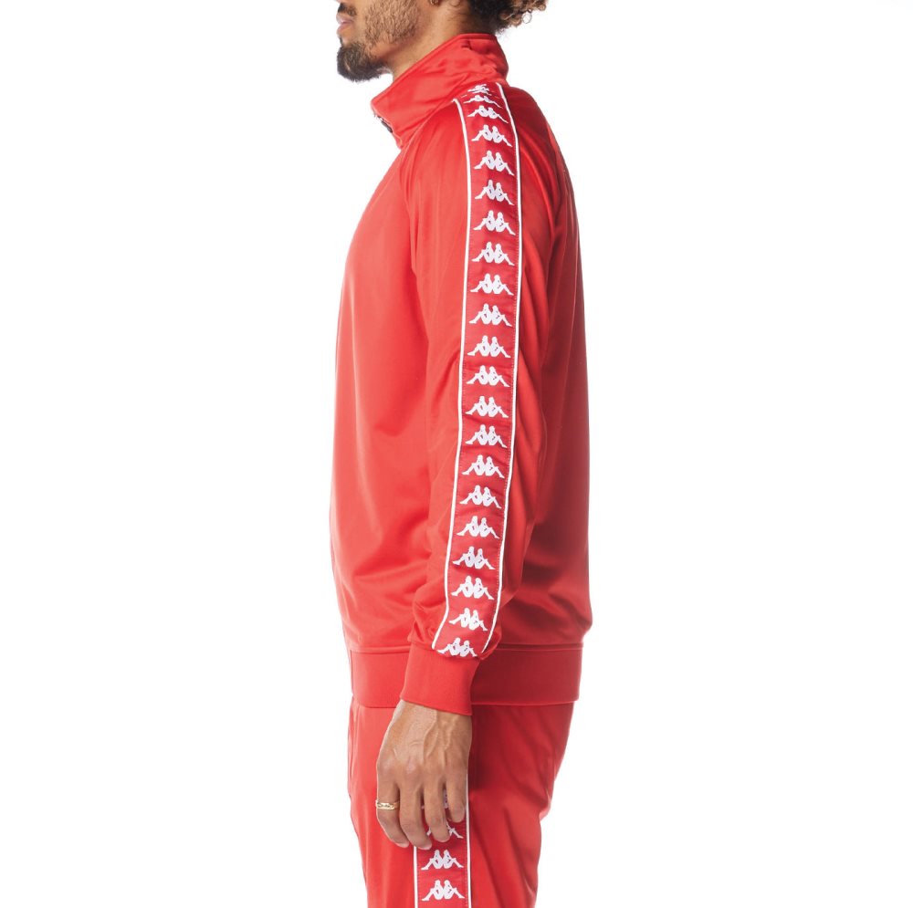 Kappa 222 Banda Anniston Track Jackets Red White | ZW8231657