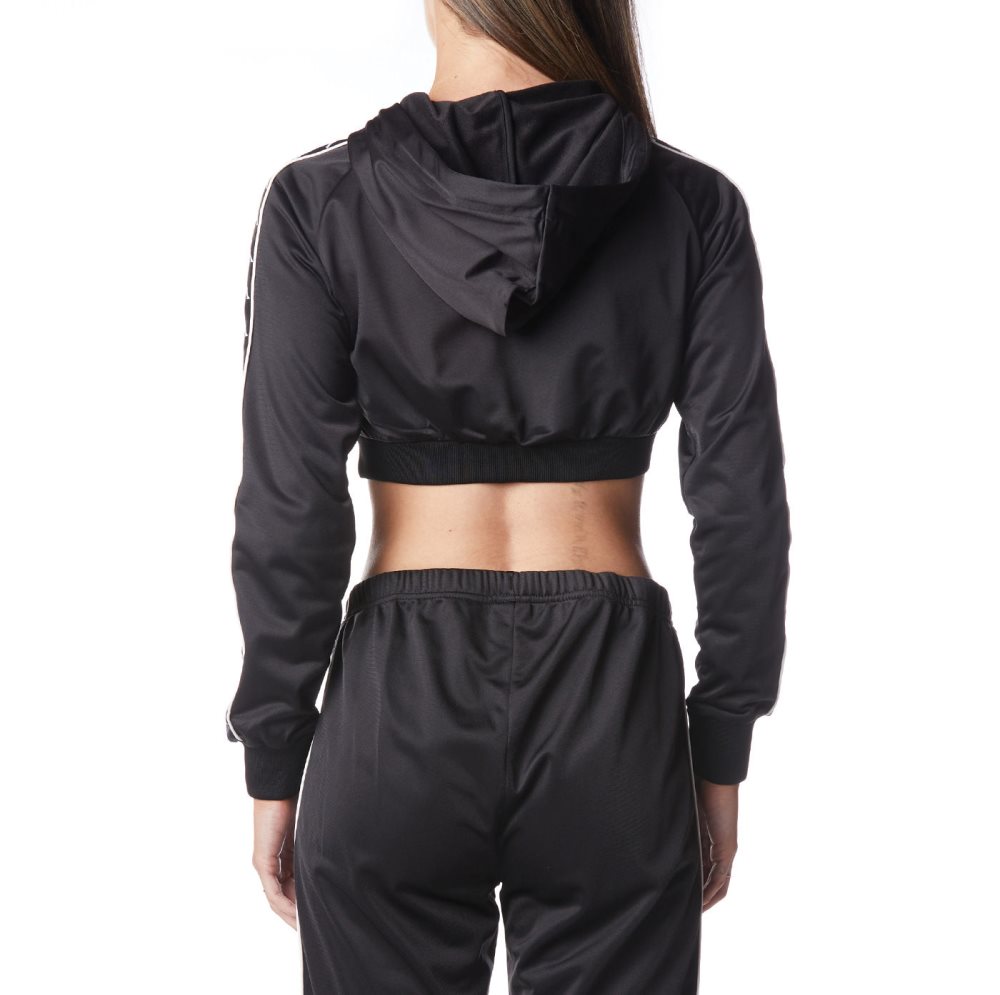 Kappa 222 Banda Arakli Hoodie Black White | MI0521697