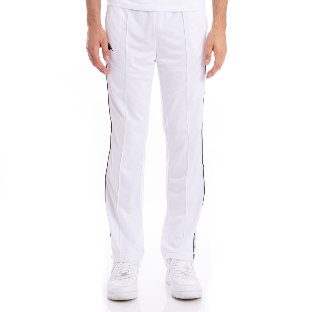 Kappa 222 Banda Astoriazz Track Pants White Black | QE7962108