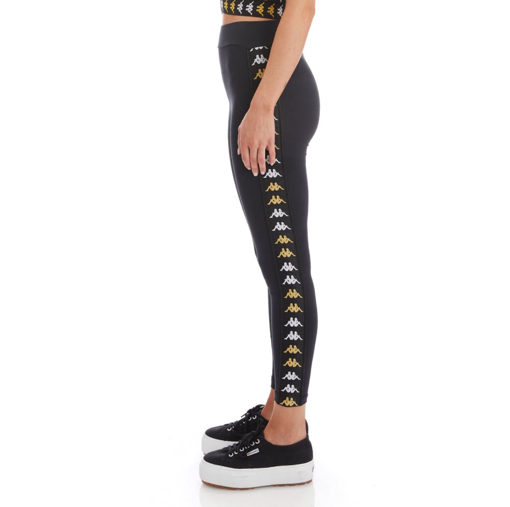 Kappa 222 Banda Baldhill Leggings Black | NF1635720