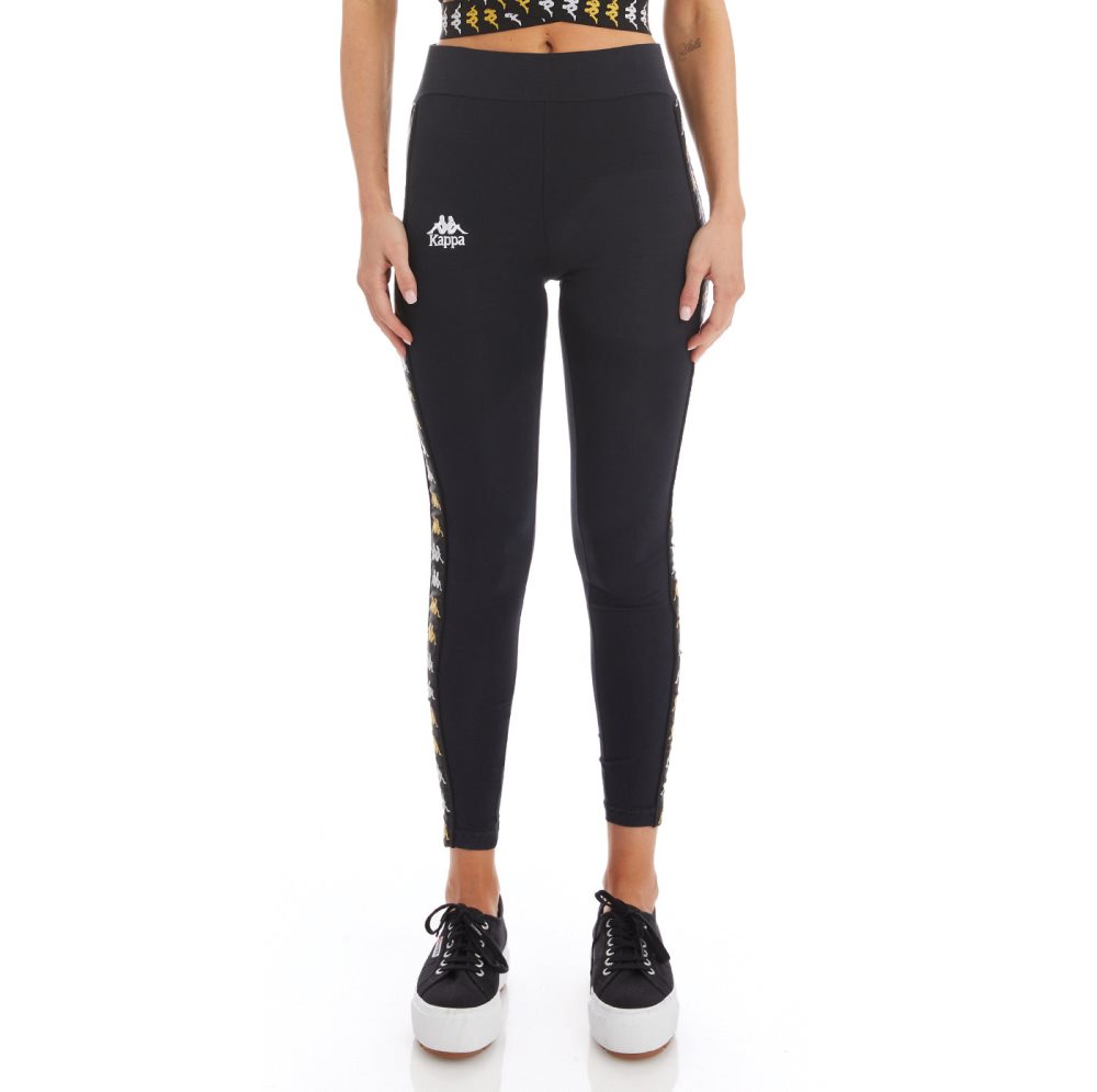 Kappa 222 Banda Baldhill Leggings Black | NF1635720
