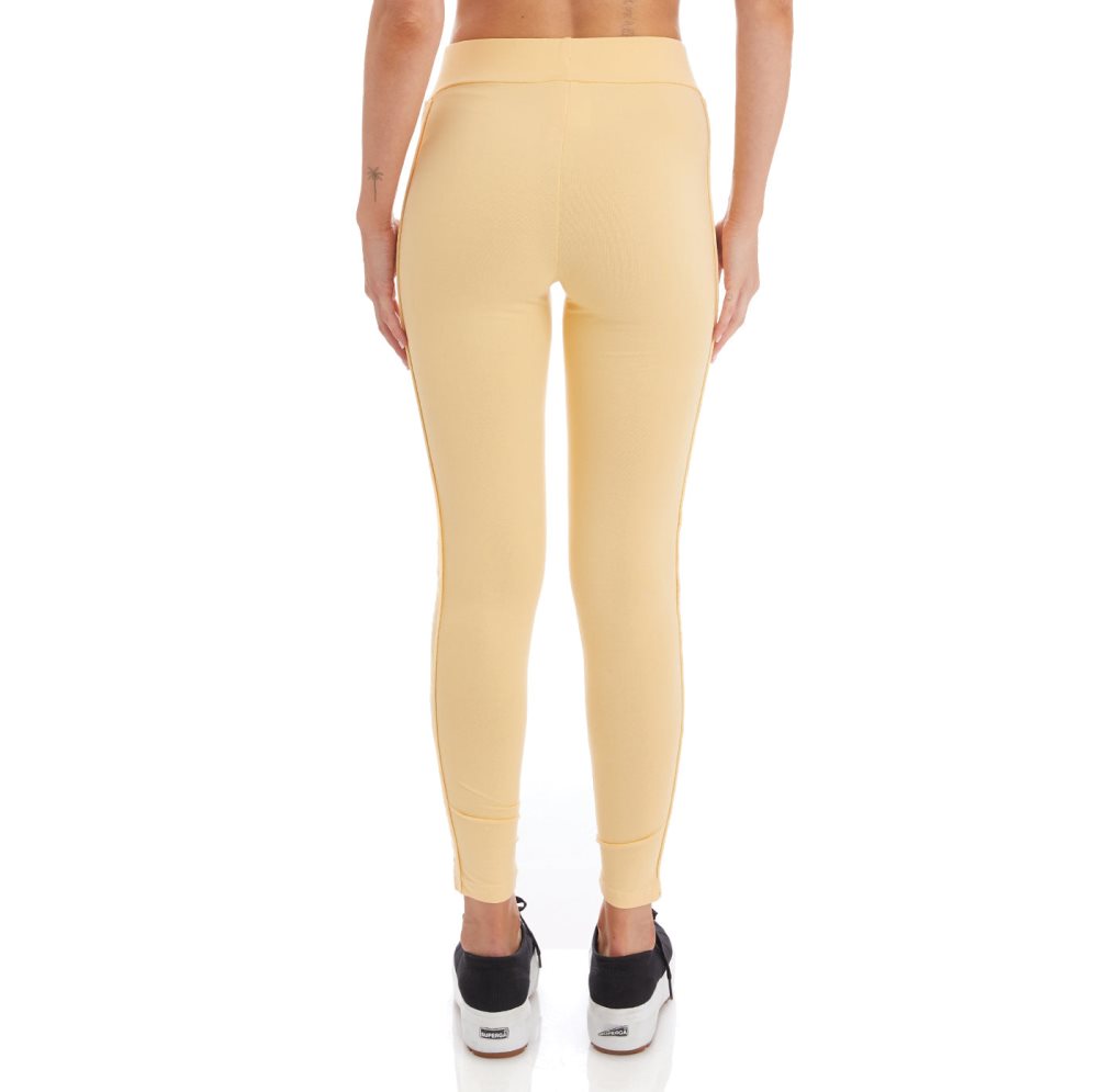 Kappa 222 Banda Baldhill Leggings Light Yellow White | YL9347506