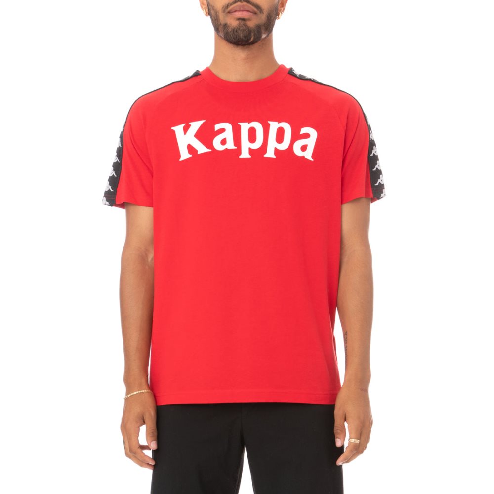 Kappa 222 Banda Balima T Shirts Red Black | GA4962851